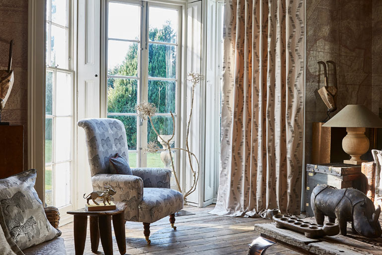 Examples of made-to-measure curtains and roman blinds in by Hilary Jane in East Kent